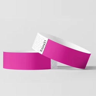Custom DuPont Paper Children's Amusement Park Tickets Disposable Wrist Band Identification Paper Bracelet Tickets