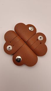 Factory wholesale cross-border leather love-shaped data cable storage headset wire storage winder anti-lost