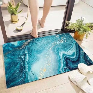 Toilet Water Absorbent Floor Mat Household Bathroom Diatom Mud Floor Mat Toilet Bathroom Door Non-Slip Foot Mat Carpet