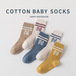 Boys and girls baby big children 5-12 years old cross-border a cotton spring and autumn summer new non-stringy leg socks