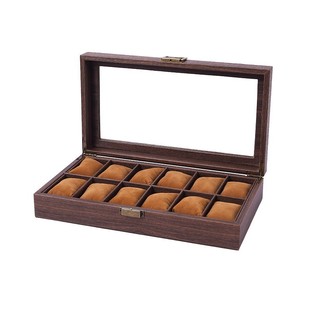 Vintage Wood Grain PU Leather Watch Box Wooden Jewelry Gift Packaging Box Cross-border Hot Sale Watch Storage Box Watch Box