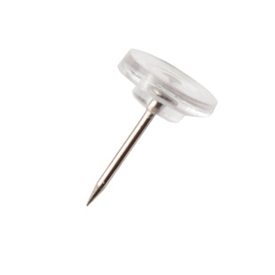 Transparent flat round I-nail boxed creative cork board painting plastic push nail in stock wholesale