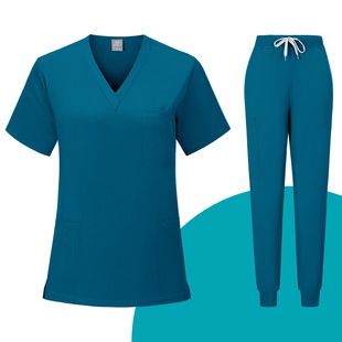 Cross-border Surrogate Summer Doctor Nurse Work Uniform Beauty Hospital Pet Dental Operating Room Hand-washing Clothes suit