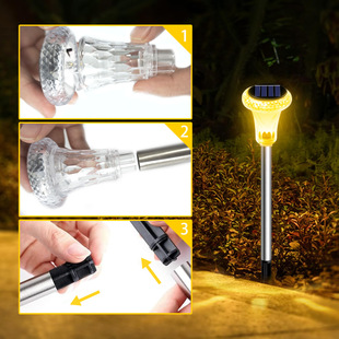 New solar outdoor garden lights garden decorative floor lights landscaping lawn stick light control night light