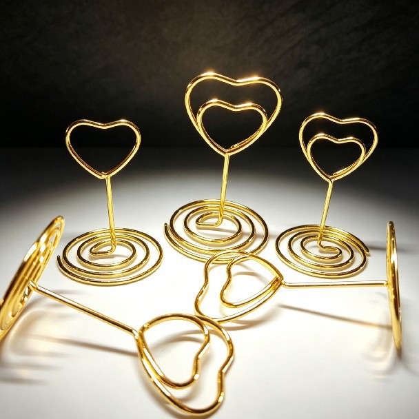 High-Quality Metal Heart-Shaped Binder Clips, Student Office Test Paper Organizing Clips, Romantic Themed Journal Decoration Clips