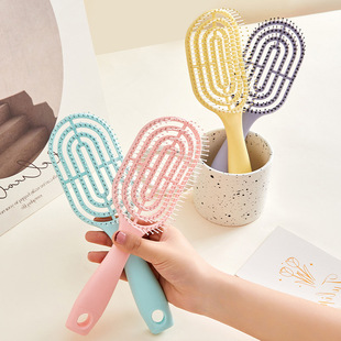 Girls' Dormitory Curly Hair Fluffy Massage Airbag Head Comb Home Hollow Shape Artifact Round Teeth Air Cushion Hairdressing Comb