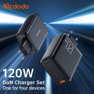 Maiduo Energy Gathering Series GaN 120 Вт Высокая мощность Четыре зарядных устройства для быстрой зарядки Костюм европейского стандарта C TO C
