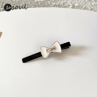bangs clip forehead hairpin women's side summer simple one-character clip bow hairpin small clip headdress duck bill clip