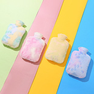 Water Injection Hot Water Bag for Filling Belly Warm Water Bag for Filling Water for Heating Baby Explosion-proof Plush Cute Female Student Flush Hand Warmer