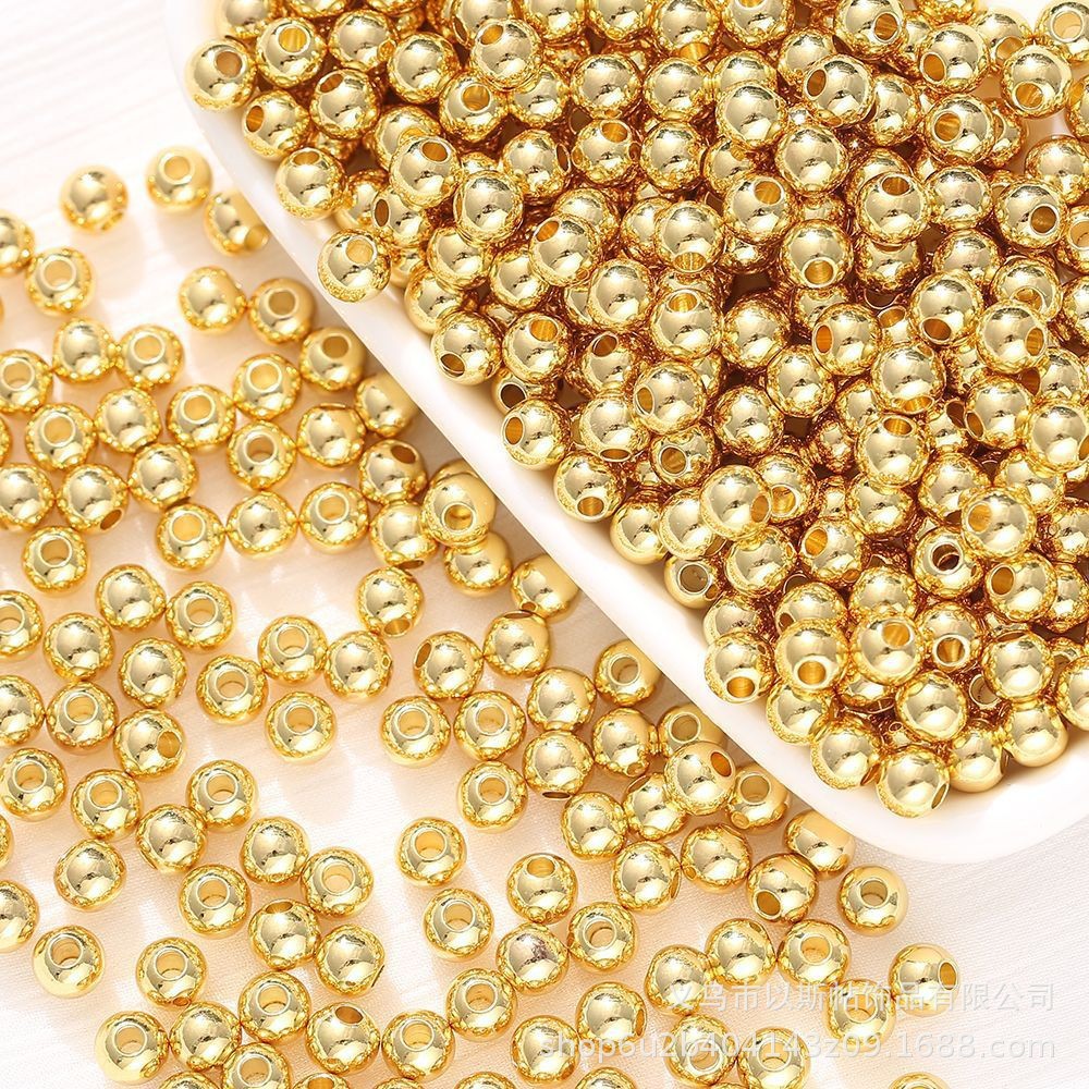18K real gold thick color retaining hollow flower holder handmade diy accessories flower hat beads bracelet accessories bracelet beaded material