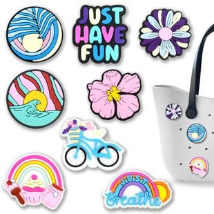 Bag Buckle Mom Life Dog Summer Bogg Bag Jewelry PVC Rubber Handbag Interior Jewelry Handbag