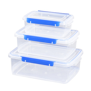Rectangular Food Grade Thickened Transparent Plastic Sealed Box Refrigerator Storage Box Large Capacity Commercial with Lid