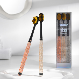 Japanese-style diamond crystal handle wide head toothbrush adult soft fur household couple 3 PCs adult toothbrush factory wholesale