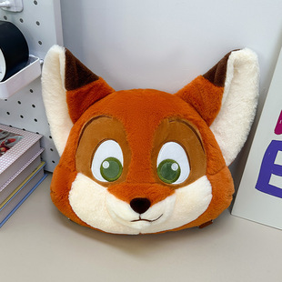 Crazy Animal City Nick Fox Big Face Bag Cute Cartoon Crossbody Bag Doll Plush Large Capacity Backpack Women