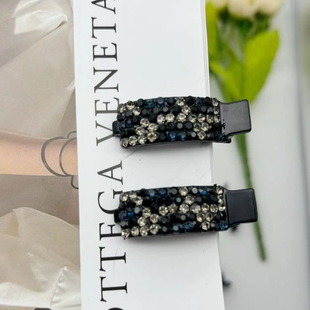 Korean Color Rhinestone Bangs Side Clip High-grade Elegant Fashion Light Luxury Hairpin Headwear