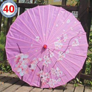 Character cherry blossom ceiling children's classical catwalk sun protection cheongsam Hanfu oil paper umbrella ancient costume chinese style classical silk umbrella