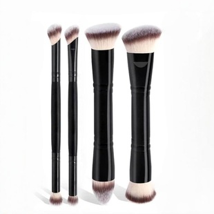 Double-head foundation blush brush single three-color soft hair beauty tool repair brush powder brush makeup brush cross-border new products