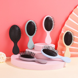 Cross-border wet and dry straight hair curly hair elastic nylon needle comb single silk comb portable children's airbag comb wholesale