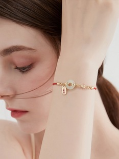 Hetian Jade мир Пряжка красный веревочный браслет для девочек Лето Творческий прилив пара подарок на день рождения Новые украшения