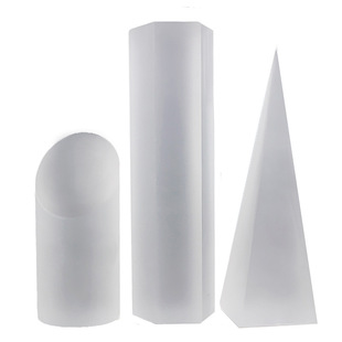 Modern Simple Geometry Plexiglass Ornaments Nordic Model Room Frosted Mirror Crystal Column Round Ball Set Chang Bend