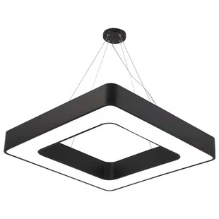 Simple modern led square shaped lamp modeling lamp office lamp conference room office building shopping mall chandelier lamp