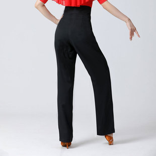 2022 New Modern Dance Pocket Pants Women's High Waist Jump GB Friendship Dance Trousers Latin Dance Loose Pants