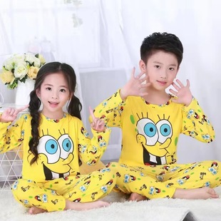 Children's Pajamas Set Warm Long Sleeve Trousers for Men and Women Children's Clothing for Primary School Students 3D Cartoon Size Children's Home Clothes