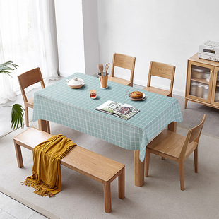 Wholesale peva solid color plaid tablecloth dining cloth mat simple environmental protection waterproof oil-proof disposable tablecloth dining table book tablecloth
