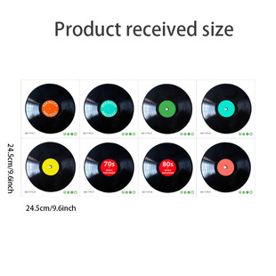 New AD1170 Personalized Vinyl Record Stickers Music Bar Bedroom Living Room Home Wall Decorative Wall Stickers