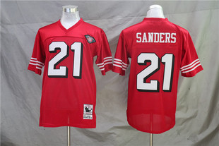 49-man football jersey jersey jersey 10#85#97# red white legend retro embroidered mesh jersey team uniform T-shirt