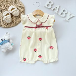2023 Cross-border Summer * Cotton Baby Hare Baby Jumbo Clothes Newborn Rabbit Year Full Moon Clothing 3-18m