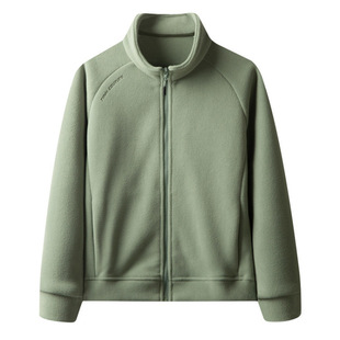 Middle-aged and elderly new early spring double-sided fleece top mother spring coat grandmother spring warm clothes