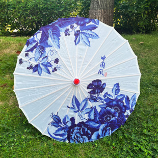 Personalized Customizable Oil Paper Craft Umbrella Silk Printed Umbrella Dance Performance Umbrella Bar Barbecue Shop Ceiling Decorative Umbrella