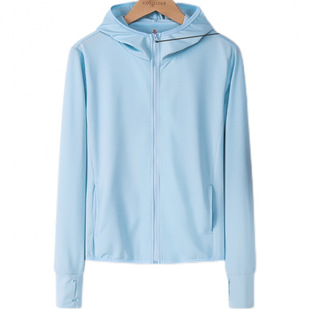Ice Silk Sun Protection Clothing Women's Breathable Anti-ultraviolet Summer New Hooded Sun Protection Clothing Thin All-match Couple's Jacket for Hair