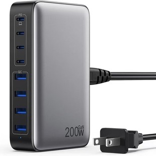 200W Gallium Nitride Charger 20V5A High Power Mobile Phone Tablet Notebook Universal Desktop Charging Station 300W