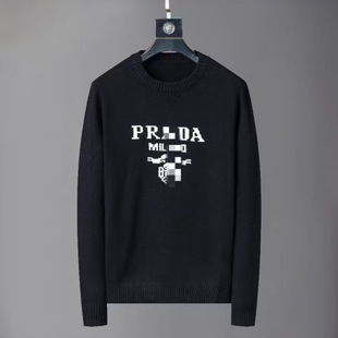 New PRA Full Print DA Velcro Pula Sweater Top Men's and Women's Long Sleeve Round Neck Jacket Clothes