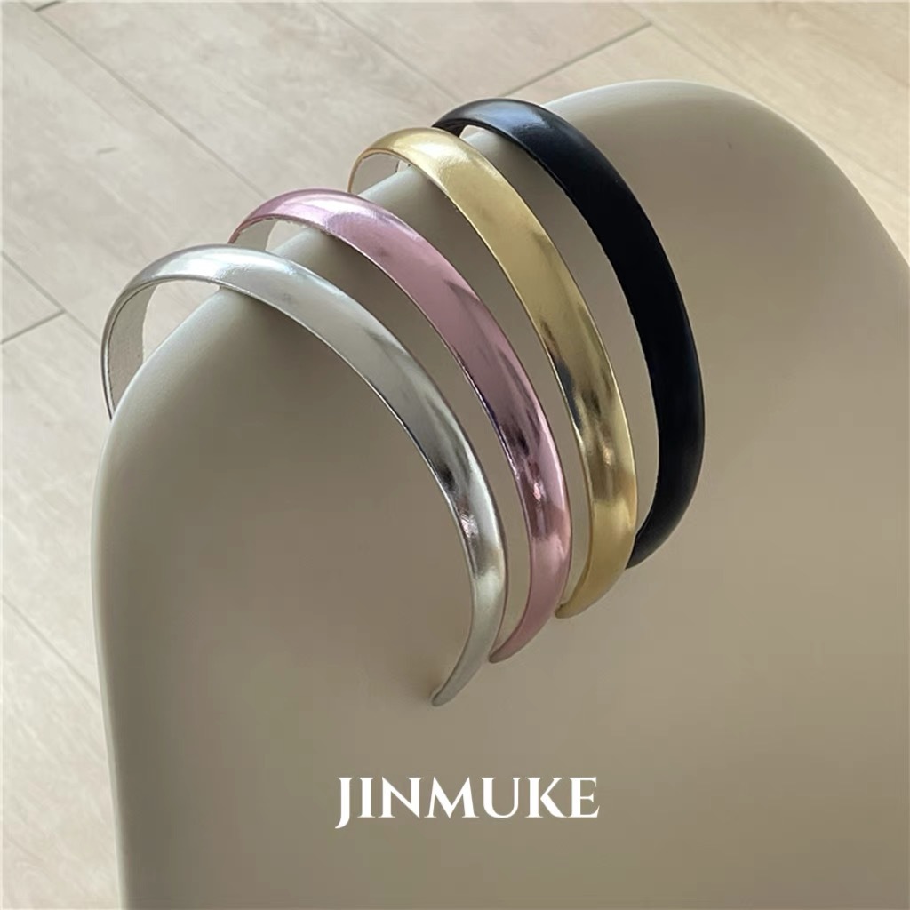 Bright Narrow Hair Hoop Women's Simple All-match Elegant Face Wash Hair Hoop Broken Hair Exquisite Light Luxury Student Girl Hair Accessories