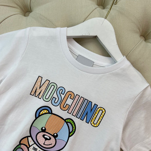 2025 New Children's T-shirt Fashion Printing Design Correct Version Men's and Women's Big Children's Top Base Shirt Foreign Trade