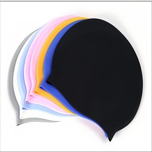 Silicone Swimming Cap Waterproof High Elastic Non-Slip Enlarged Thickened Swimming Cap Adult Factory Direct Sales Printed Logo