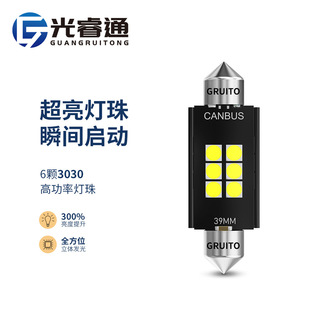 Guangruitong cross-border special for new car lights highlight car LED reading license plate double pointed lamp 3030 6SMD