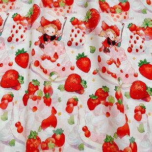 Cotton 60 digital printing fabric cute cartoon pattern bags home clothes dress shirt fabric
