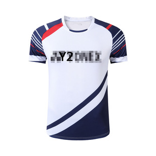 Adult Badminton Clothing Men's and Women's Summer Quick-drying Top Students Children's Short-sleeved Sports Table Tennis Competition Team 533