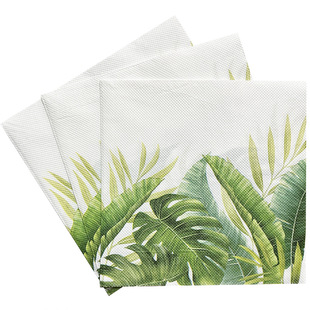 in stock colorful creative theme happy birthday printed napkins flowers and plants holiday napkins cross border
