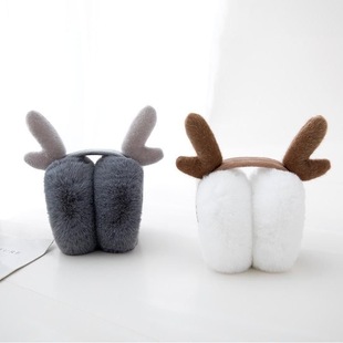 New Korean version of antler plush earmuffs winter warm fashion retractable imitation rabbit fur earmuffs ear warm factory outlet
