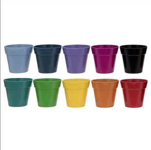 Bamboo Fiber Flower Pots, Environmentally Friendly Plant Flower Pots, Multiple Colors, Round Flower Pots, Factory Direct Sales, Customizable Patterns