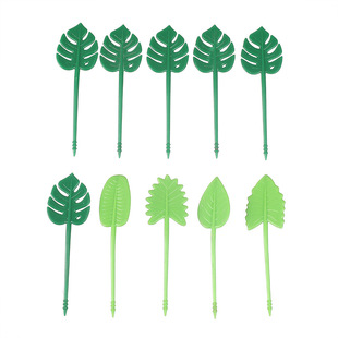 Cute chicken team fruit fork turtle leaf fruit sign school supplies children's cartoon fruit sign