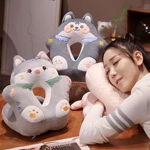 Cartoon Ice Bean Nap Pillow Sleeping Pillow Office Pillow Girl Nap Break Sleep Artifact for Primary School Students Nap Pillow
