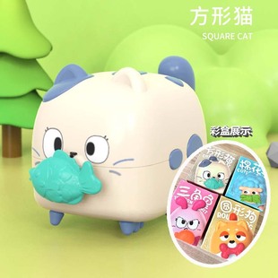 Meng Fun тянуть игрушечный автомобиль мультфильм слон щенок декомпрессионный автомобиль для детей развивающие творческие игрушки подарки оптом