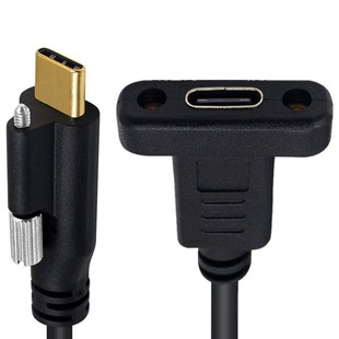 Позолоченный 4K 5 A10Gb/S USB3.1 C штекер-C женский ременный винт с фиксированной гайкой Удлинительный кабель для передачи данных
