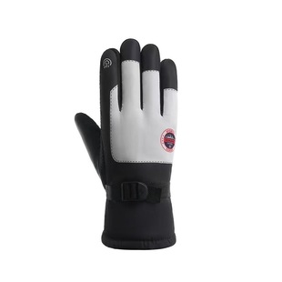 Autumn and Winter Ski Gloves Fashion Men's and Women's Thickened Non-slip Cotton Warm fleece-lined Outdoor Cycling Sports Electric Vehicle